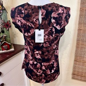 NWT! Reiss Rose Printed Top